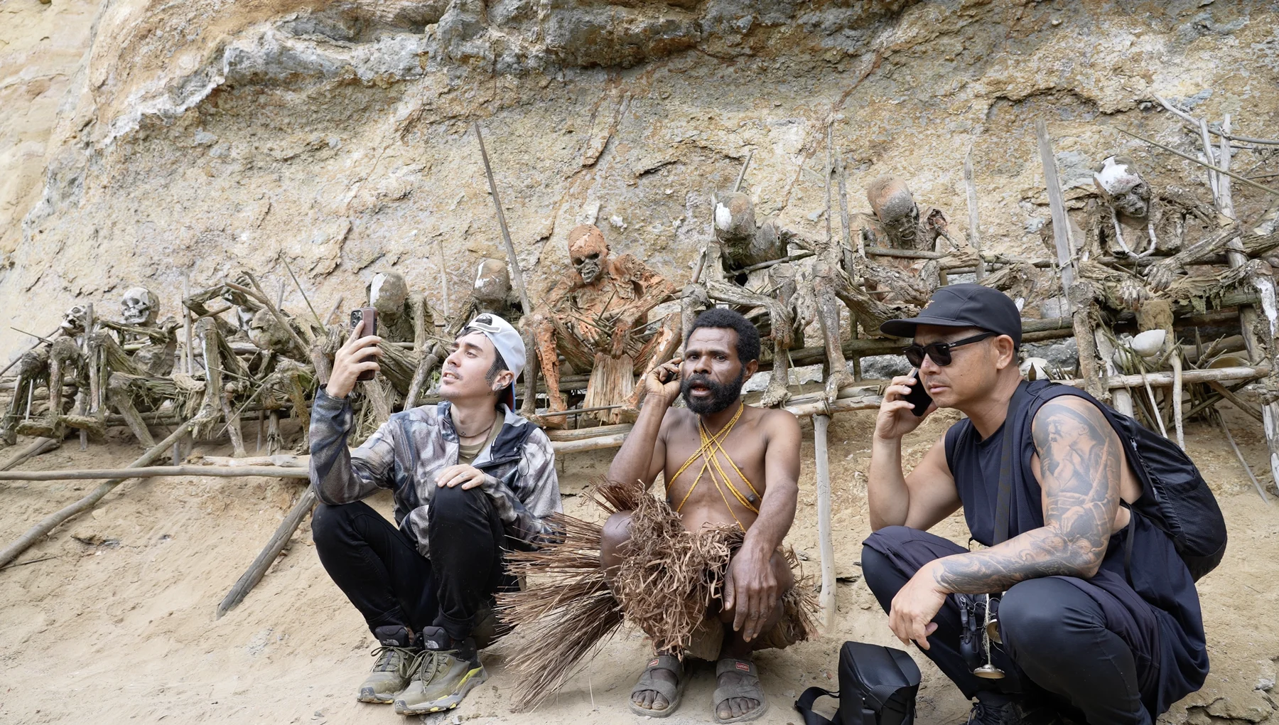 The Community Garden team documenting cultural heritage at a Papua field site