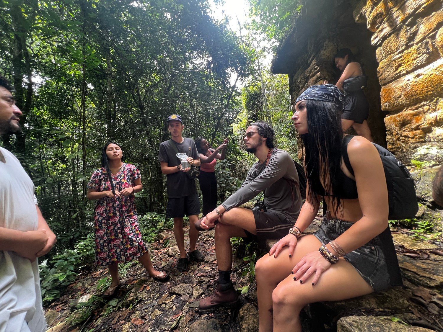 A forest gathering during a Community Garden trip