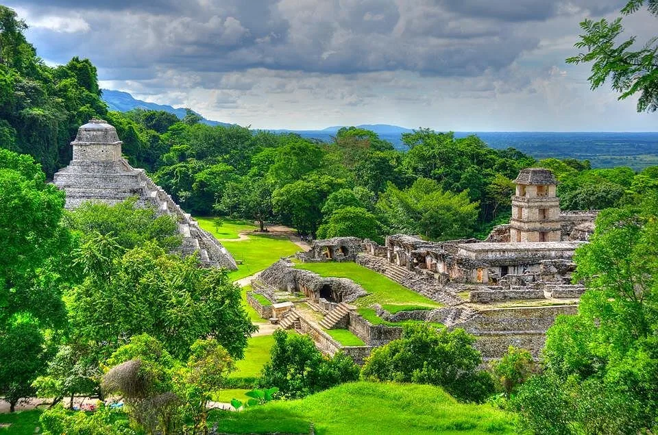 The ruins of Palenque in the jungle
